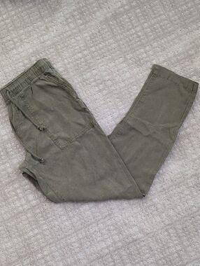 Women's Casual Drawstring Pants in Olive Green